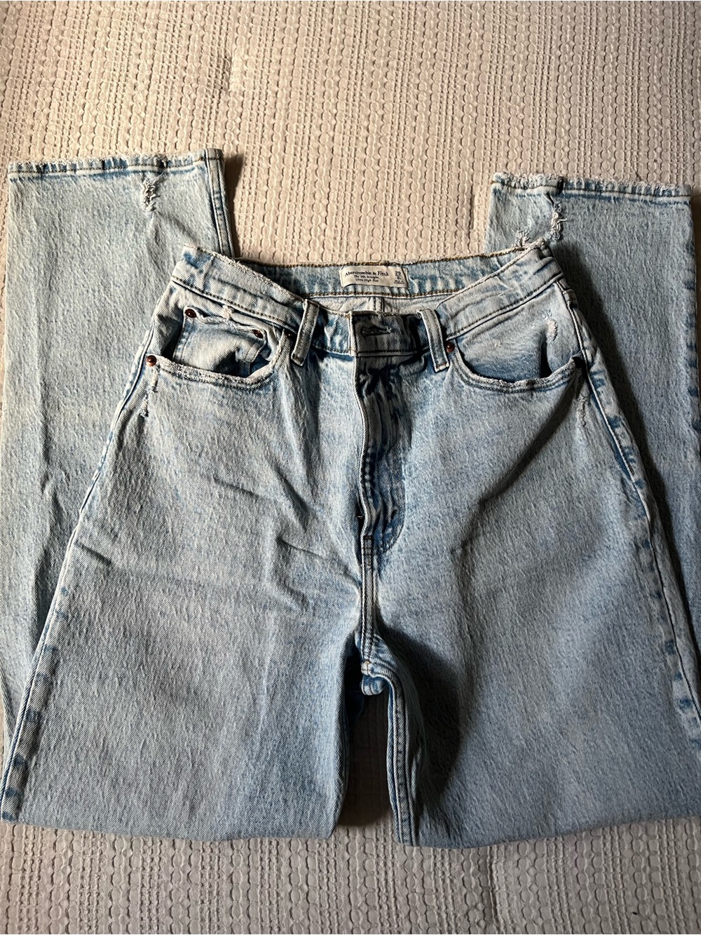 Abercrombie & Fitch Light Blue the 90s straight ultra high rise womans Jeans